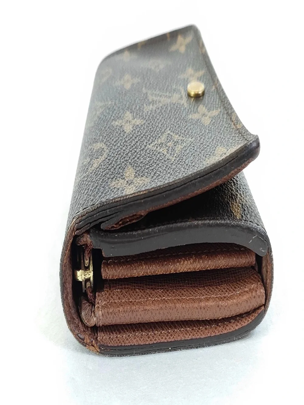 Louis Vuitton Monogram Canvas Tressor Wallet in Brown and Gold